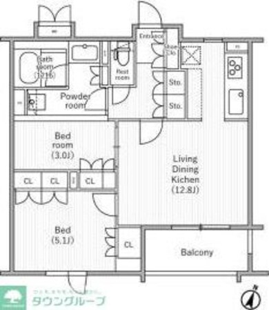 nidoSAKURAGAOKAの物件間取画像